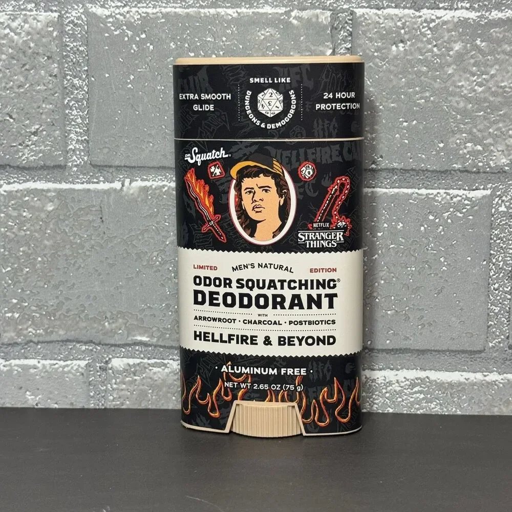 Dr Squatch Stranger Things Hellfire & Beyond Deodorant 2.65oz Limited Edition